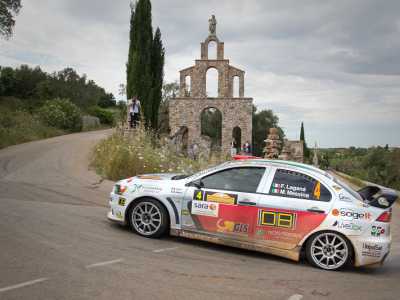 Un tornante di una delle tappe del rally del Salento